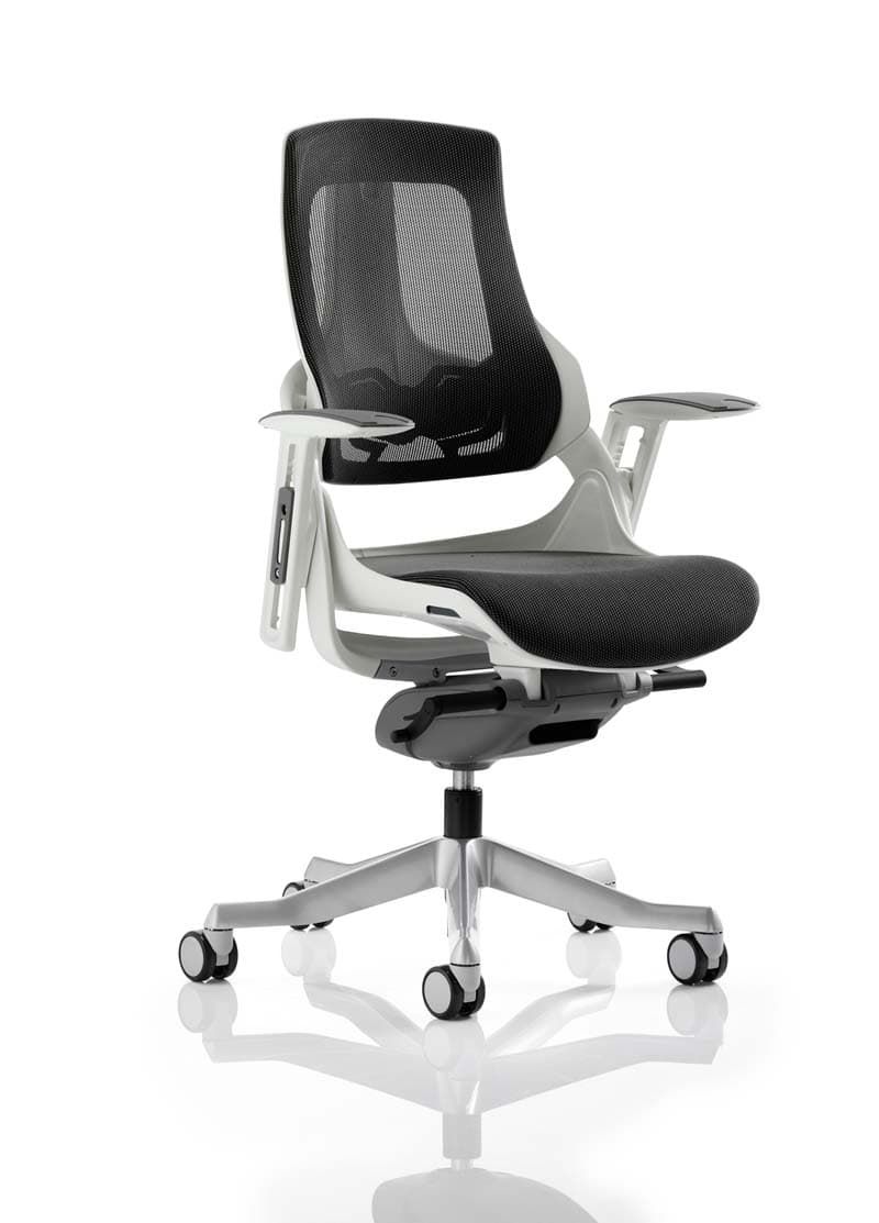 Zure Charcoal Mesh Ergonomic Office Chair - Optional Headrest and Frame Colour